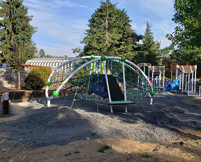 A look at the under-construction all-abilities playground in Old Mill Park in Silverton. Some of the important concrete work has since been done. James Day
