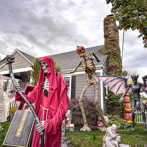The home of Emily and Greg Sisk, in Mount Angel, is thoroughly decorated for Halloween. The display has gained the attention of 1.4 million viewers on TikTok and sparked meaningful interactions. Submitted photo