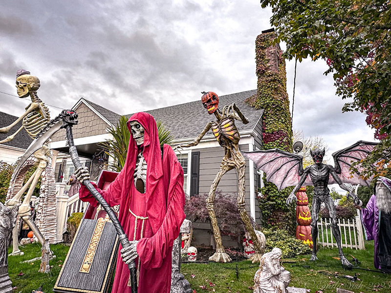 The home of Emily and Greg Sisk, in Mount Angel, is thoroughly decorated for Halloween. The display has gained the attention of 1.4 million viewers on TikTok and sparked meaningful interactions. Submitted photo