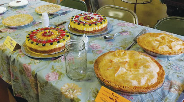 Entries from the Silverton Grange's Pie Contest and Auction held in 2019