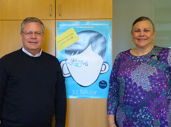 Mt. Angel Middle School principal Jeff Taylor and library director Jackie Mills have teamed up to hold a community-wide reading program based around the novel Wonder. Melissa Wagoner