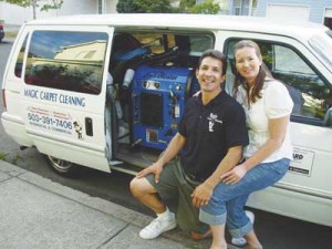 Harold and Kristen Sweeney operate Magic Carpet Cleaning & More.            