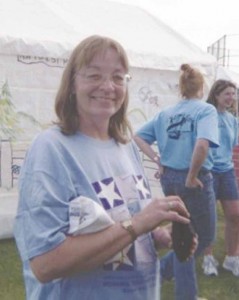 Cancer survivor Peggy Wilson encourages participation in the Relay for Life, a fundraiser for cancer research. 